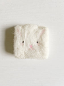 White Rabbit Wool Felted Soap