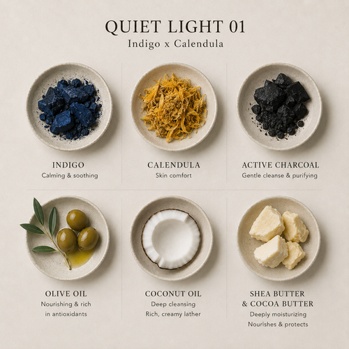 01 Quiet Light - Indigo × Calendula